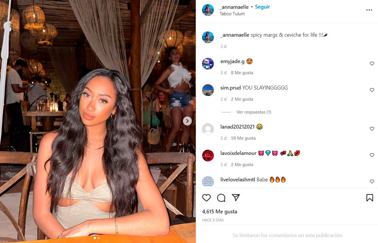 Influencer que viajó a Cancún desde Canadá en una fiesta en un avión sin medidas anti Covid-19/ @_annamaelle