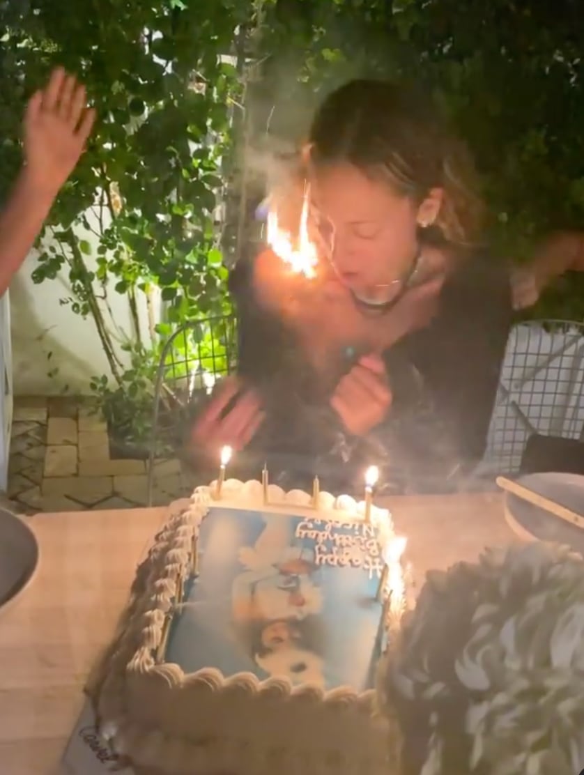Incendia su cabello con pastel de cumpleaños