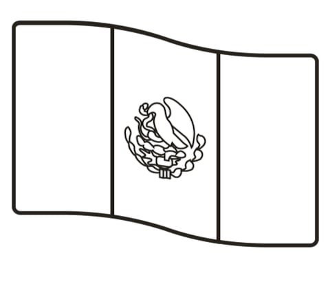 Dibujos por Día de la Bandera de México para colorear