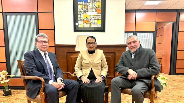 Rosa ICela Rodríguez, Ricardo Monreal y Adán Augusto López se desearon Feliz Navidad