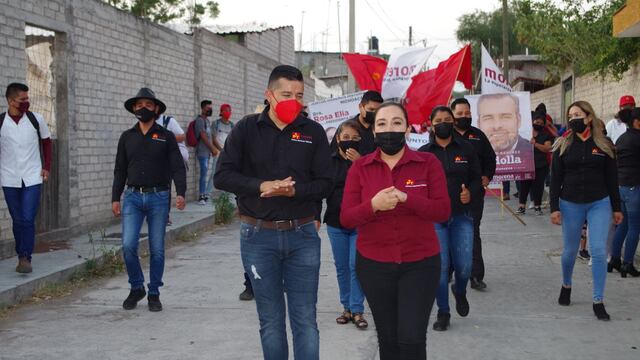 Candidata Rosa Elia Milán y su esposo