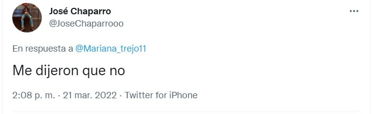 Tuit de José Chaparro