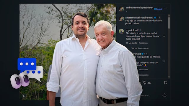 Andrés Manuel López Beltrán junto a su padre AMLO
