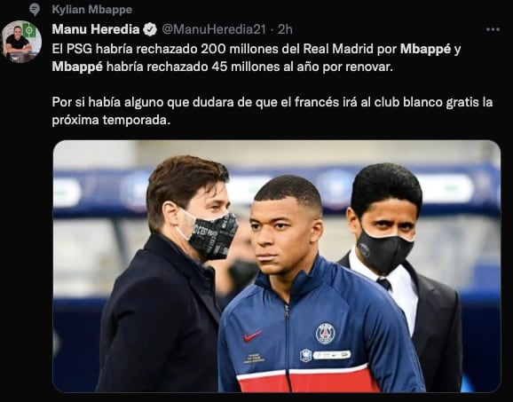 Mbappé no jugará en el Real Madrid esta temporada