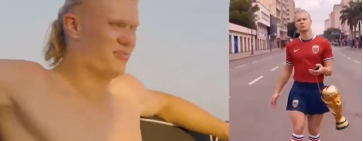 Erlin Haaland reacciona a un meme inspirado en él