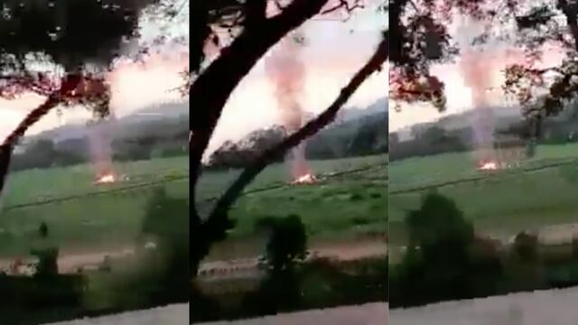 Helicóptero es incendiado en San Luis Potosí tras balacera/captura de video