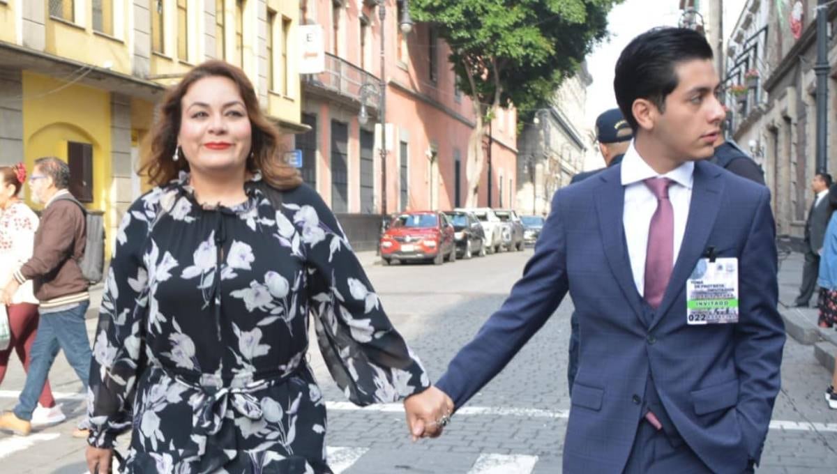 Elizabeth Mateos Hernández y su hijo