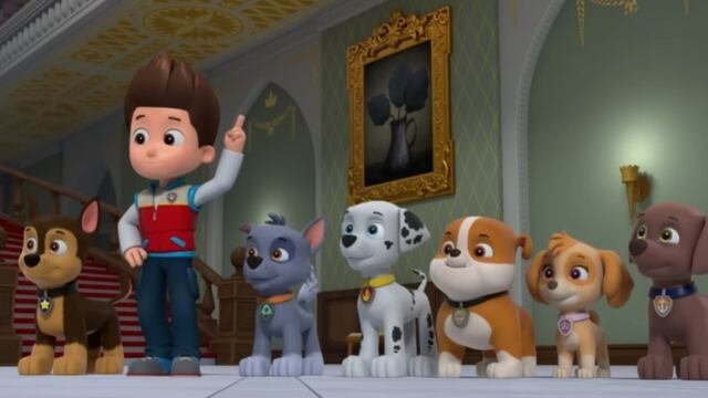 Paw Patrol resuelven el misterio de la pintura perdida de la princesa
