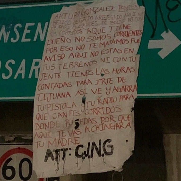 Narcomanta para Grupo Arriesgado