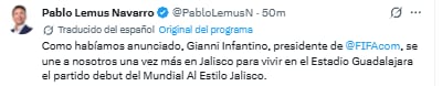 Gianni Infantino y Pablo Lemus