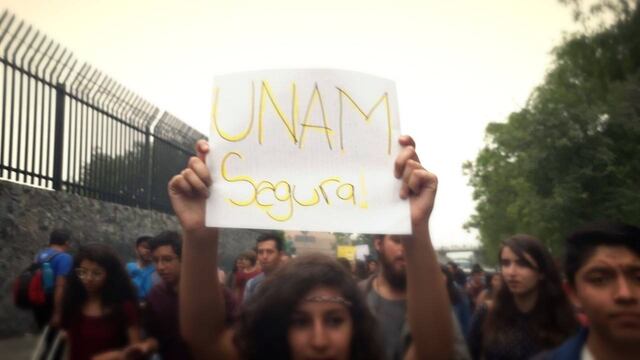 Marcha de estudiantes por la seguridad y vigilancia en la UNAM