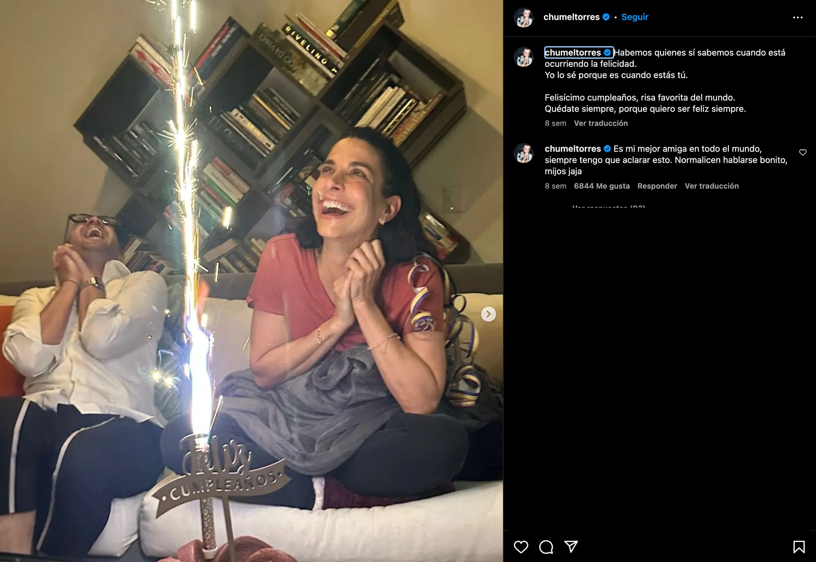 Chumel Torres defendió su amistad con Verónica Toussaint