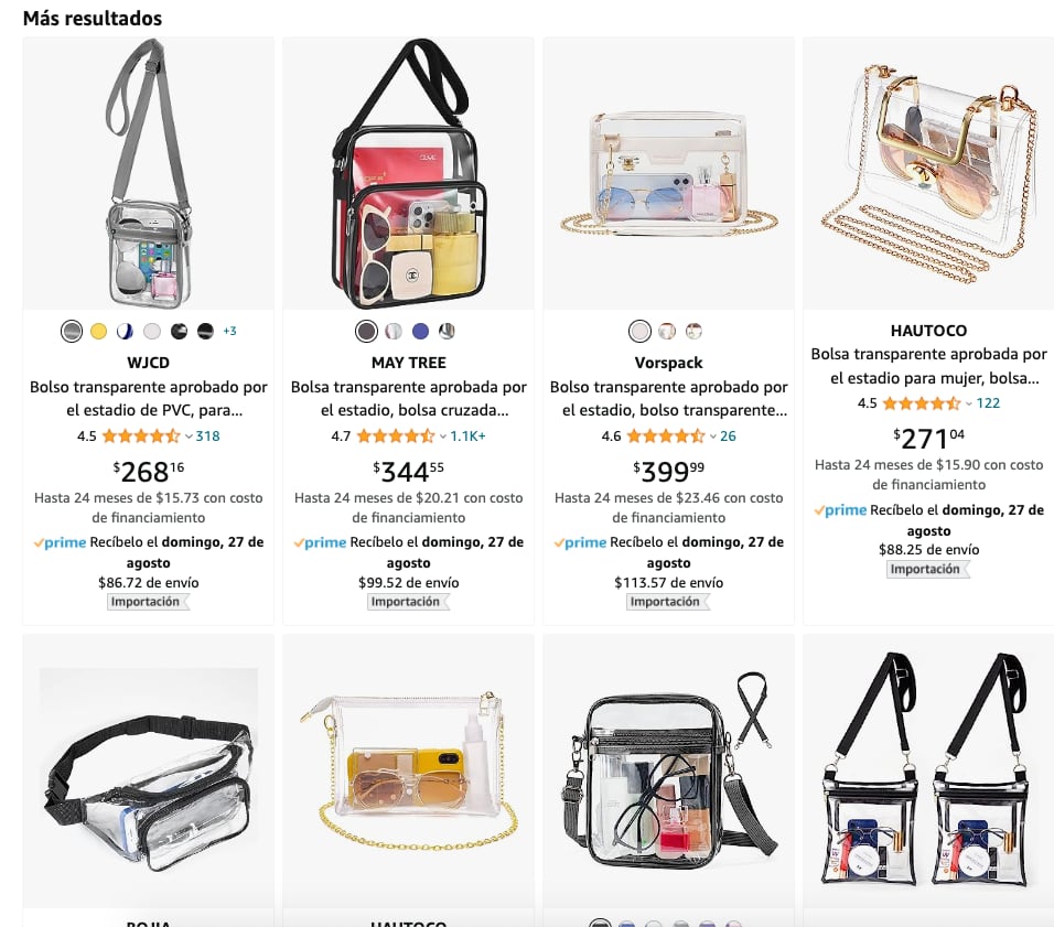 ¿Dónde comprarlas bolsas transparentes para el concierto Taylor Swift en el Foro Sol?