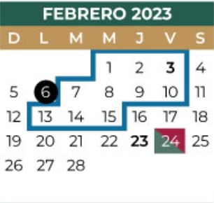 calendario SEP febrero 2023
