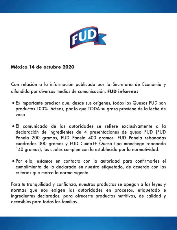 Comunicado de Fud