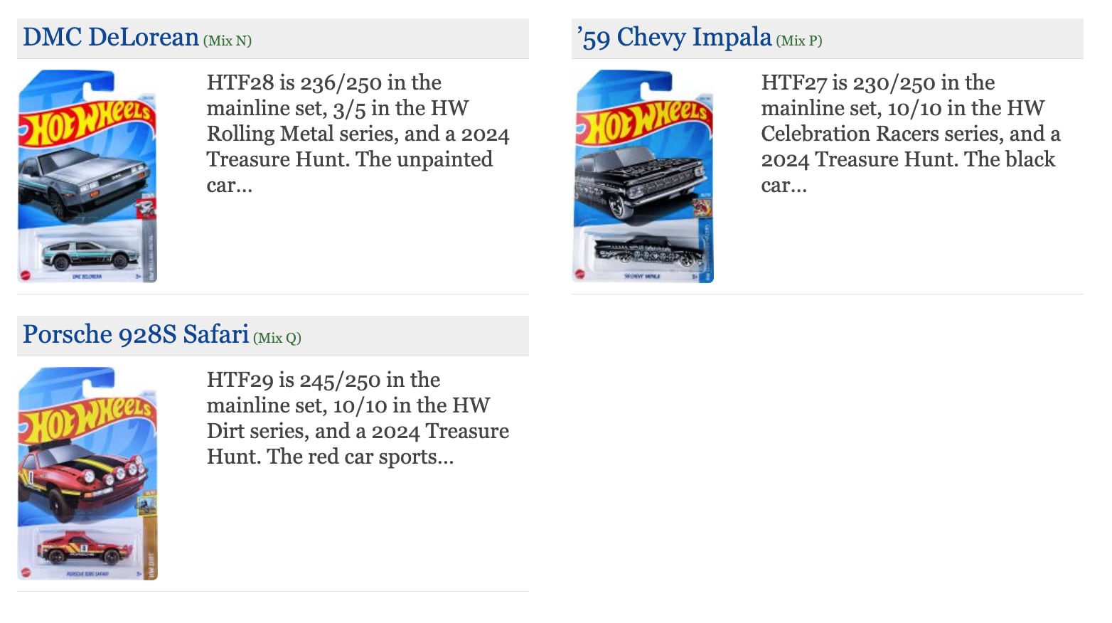 Hot Wheels Treasure Hunt 2024