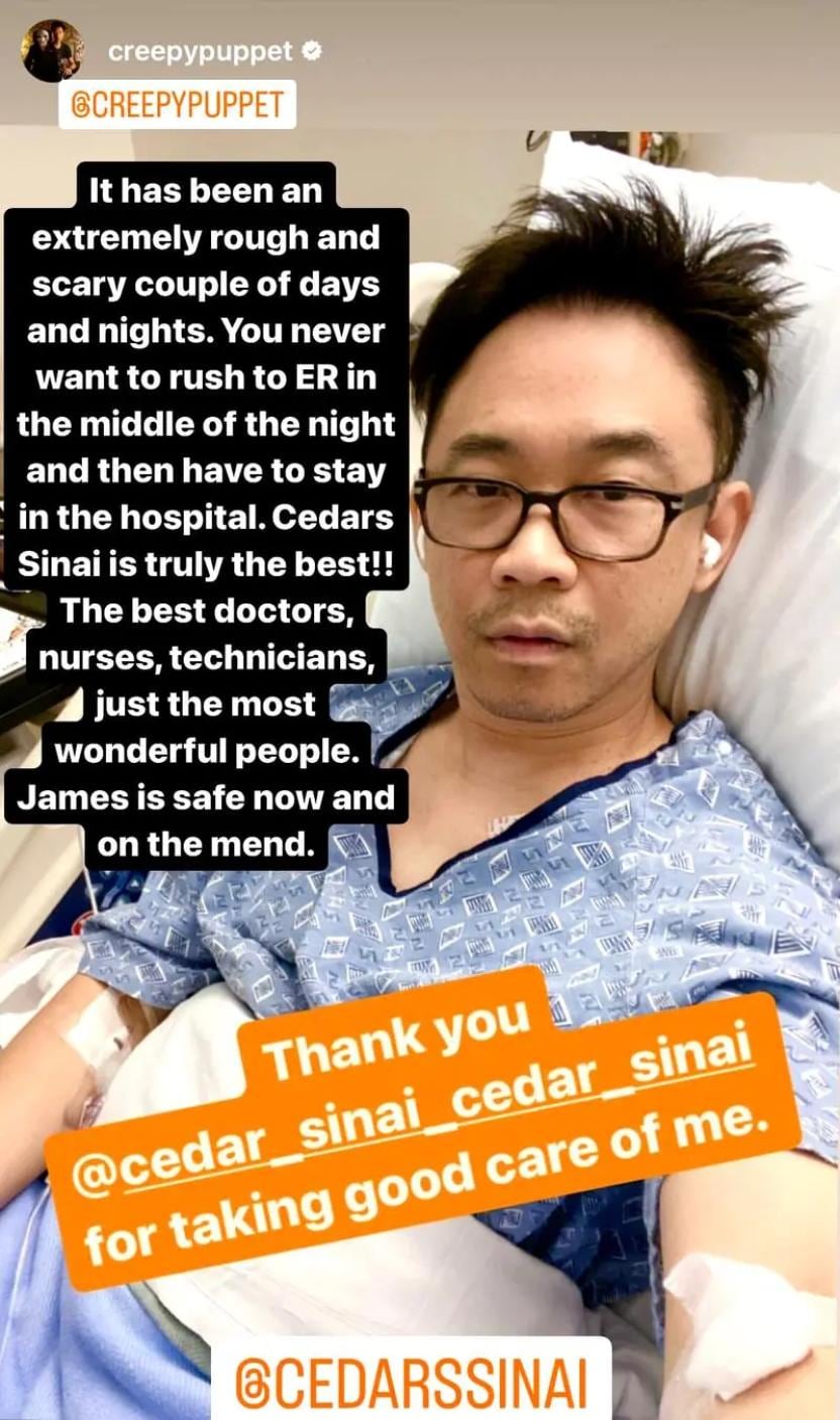 James Wan en el hospital
