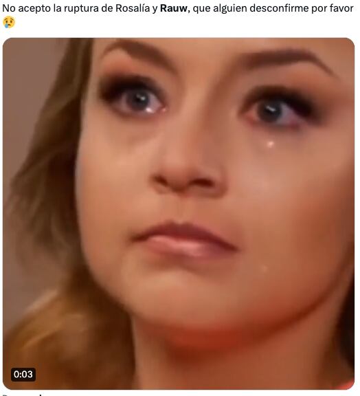 Memes lloran la ruptura de Rosalía y Rauw Alejandro
