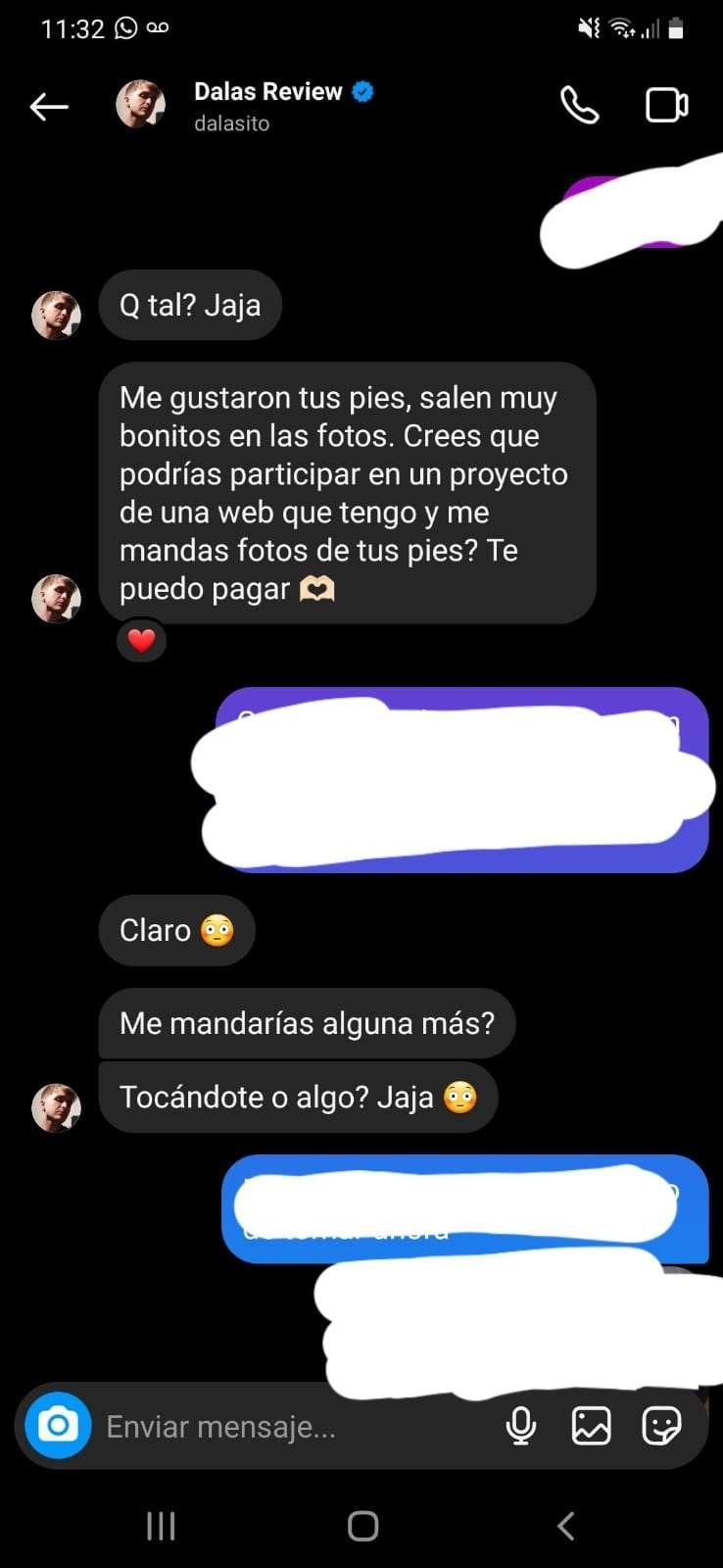 La conversación de Dalas Review que revelaría su fetiche con pies