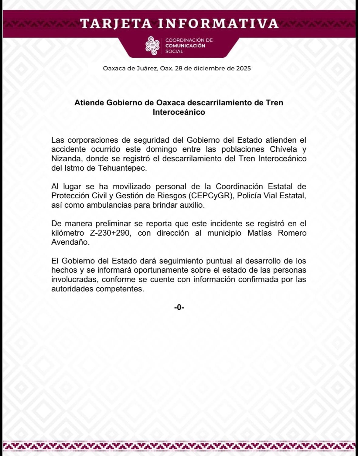 Tren Interoceánico se descarrila en Oaxaca con 241 pasajeros