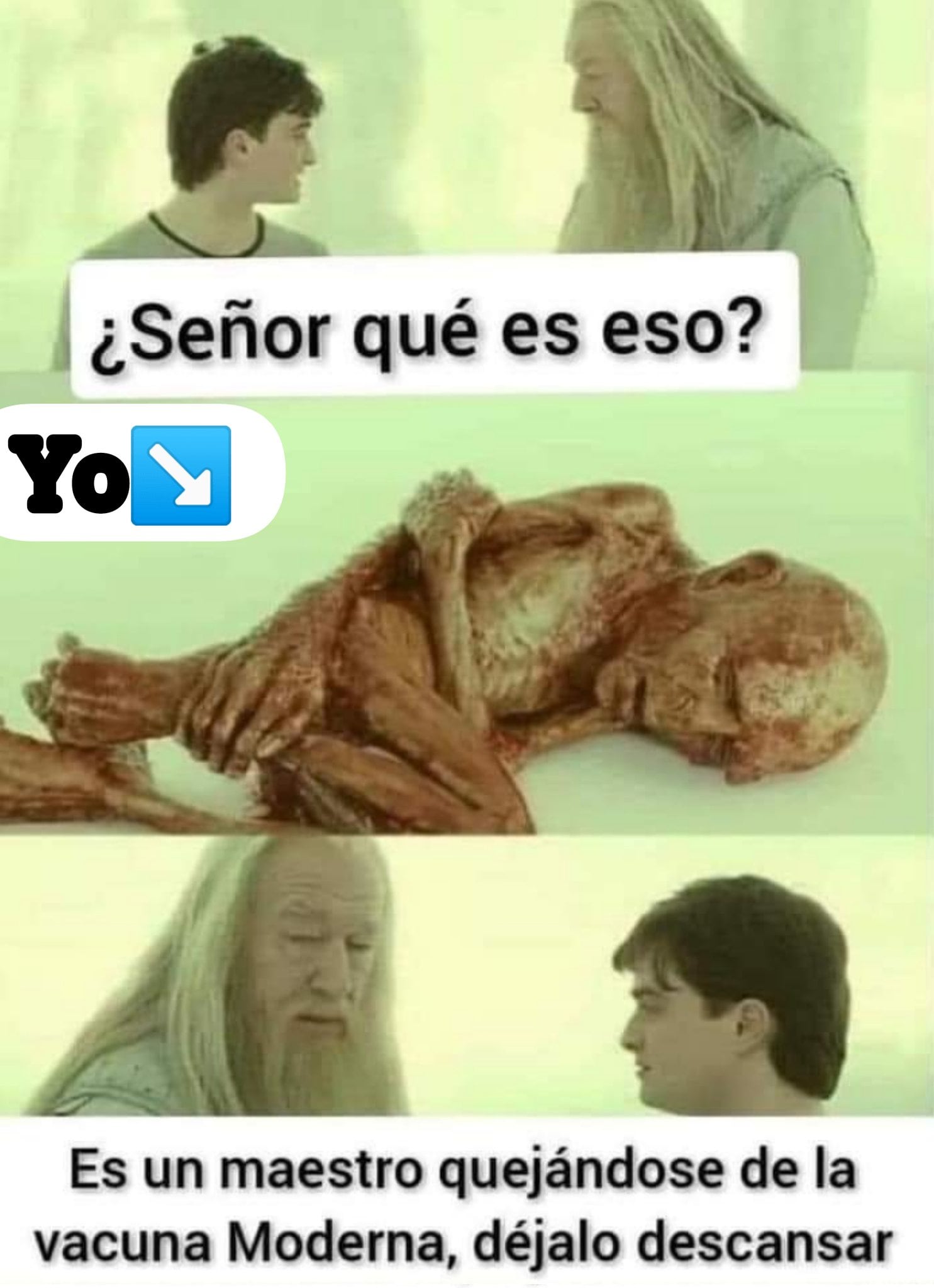 Memes de la vacuna Moderna a maestros