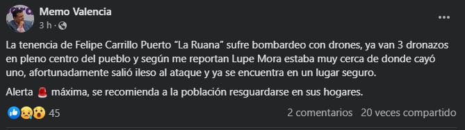 Memo Valencia habla de ataque en evento de Guadalupe Mora