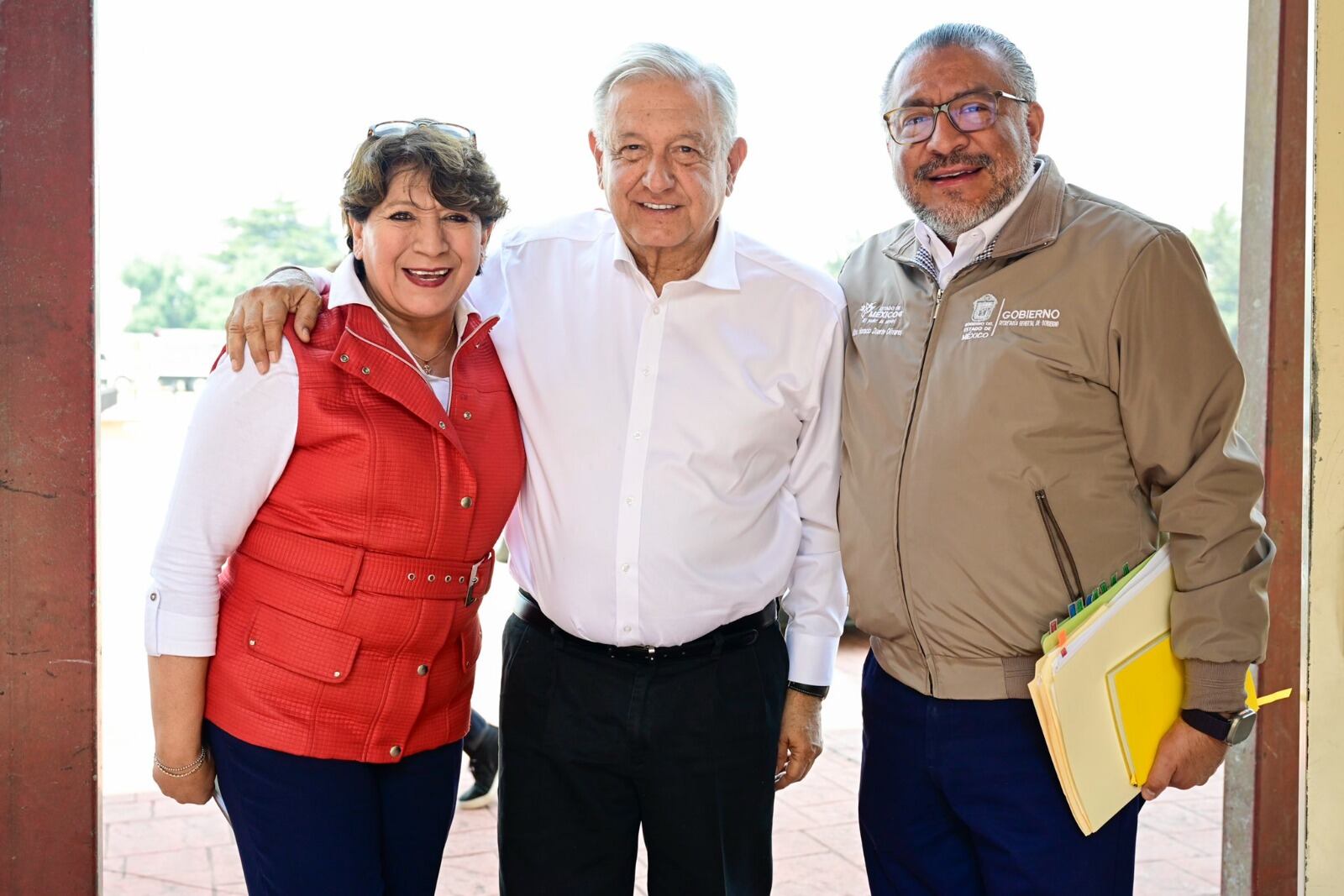 Delfina Gómez recibió a AMLO en Toluca