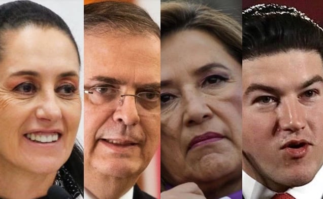 Claudia Sheinbaum, Marcelo Ebrard, Xóchitl Gálvez y Samuel García