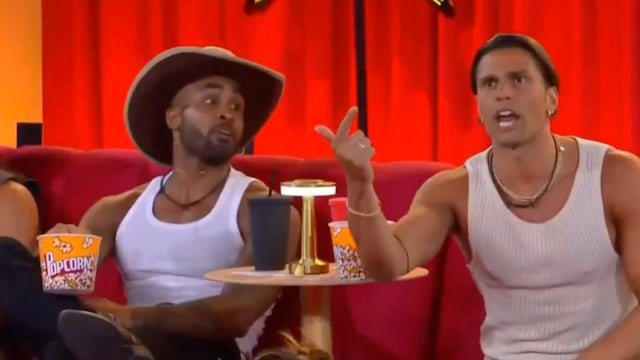 Carlos Cruz “Caramelo” y Luca Onestini en La Casa de los Famosos All Stars