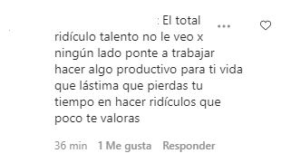 Comentario sobre Lizbeth Rodríguez.