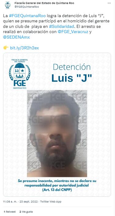 Presunto asesino de Federico Mazzoni, gerente del Mamita’s Beach Club, es detenido en Veracruz