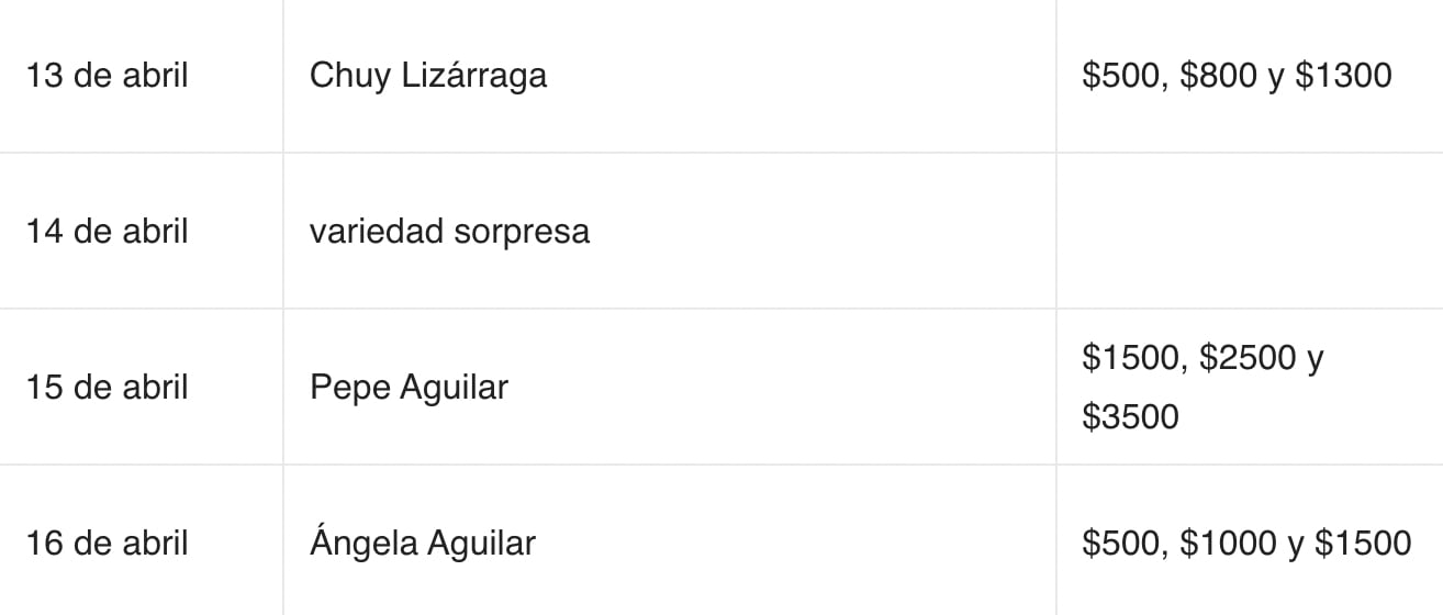 Boletos Palenque Feria del Caballo Texcoco 2023