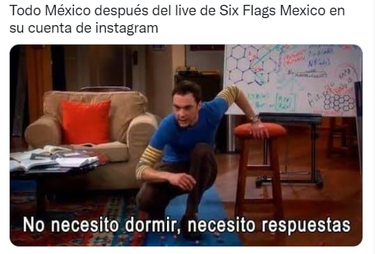 Meme sobre Six Flags México y su video persecución.