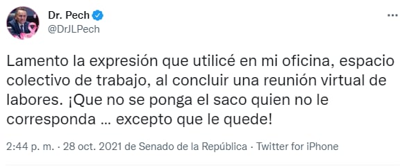 Tuit Jose Luis Pech