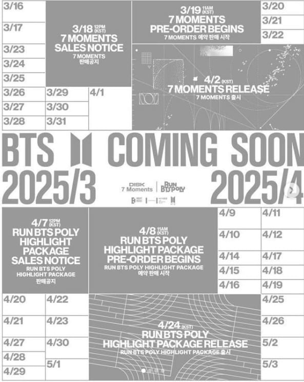 Dos nuevos proyectos de BTS