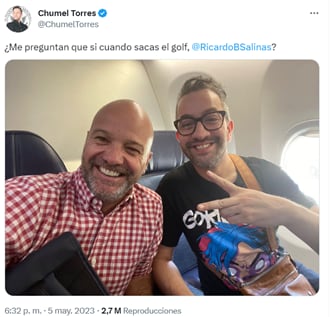 Ricardo Salinas Pliego se burla de la humilde forma de viajar de Chumel Torres