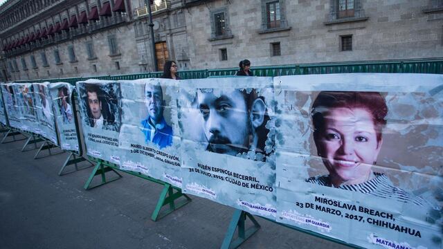 Protesta contra el asesinato de periodistas, 66 durante el sexenio de Enrique Peña Nieto