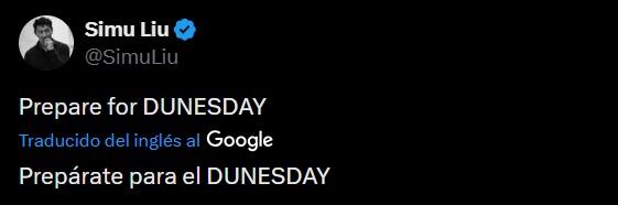 Simu Liu y el Dunesday