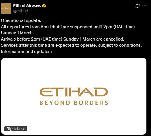 Ataques en Medio Oriente obligan a cerrar espacio aéreo regional