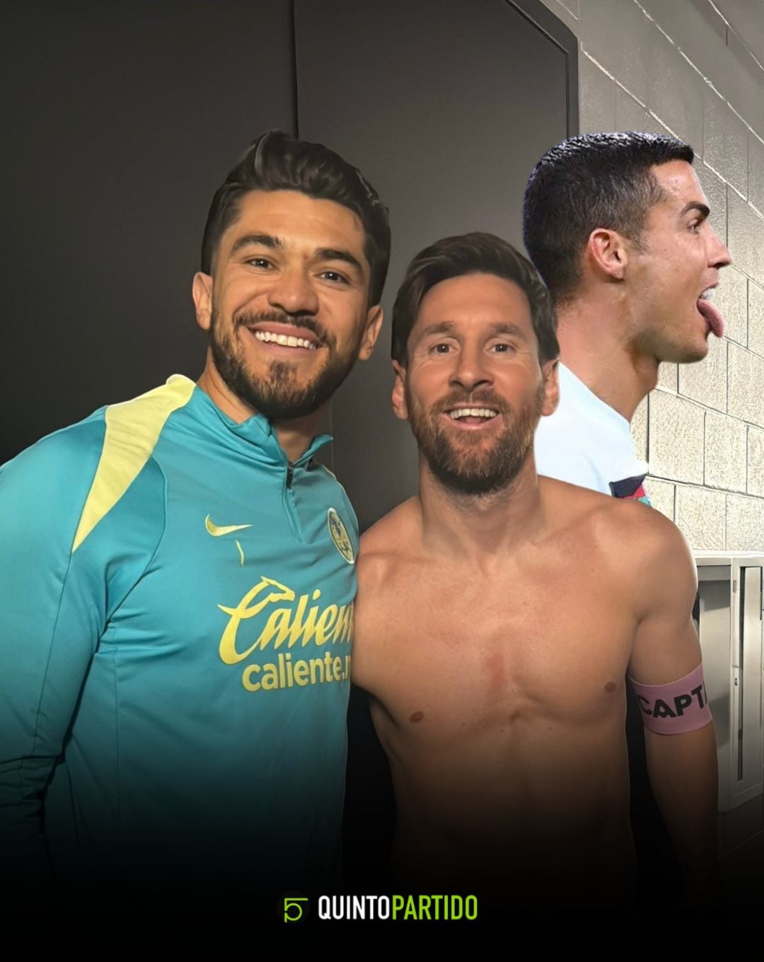 Fotografía editada de Henry Martín con Messi.