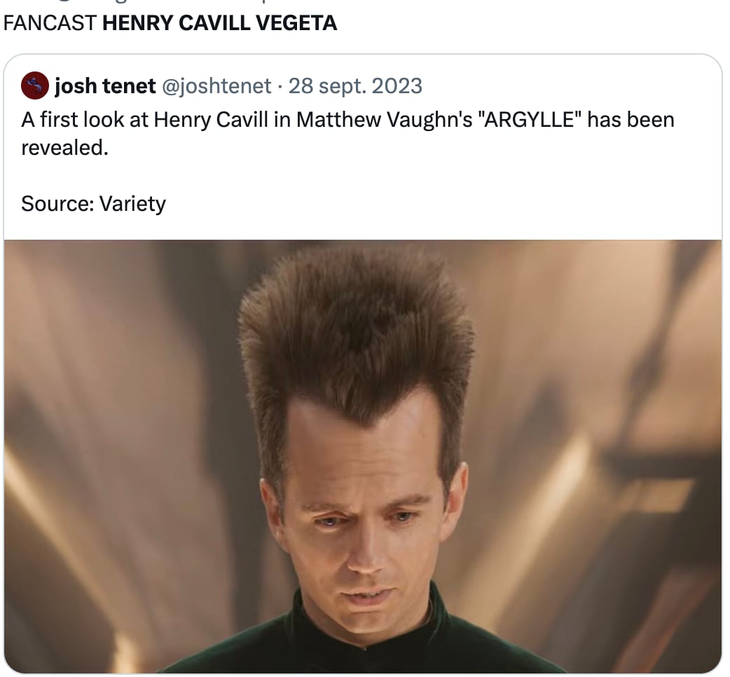 Memes de Henry Cavill como Vegeta