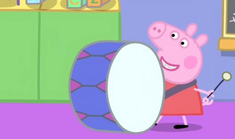 Peppa Pig aprende a tocar instrumentos musicales, capítulo completo en YouTube