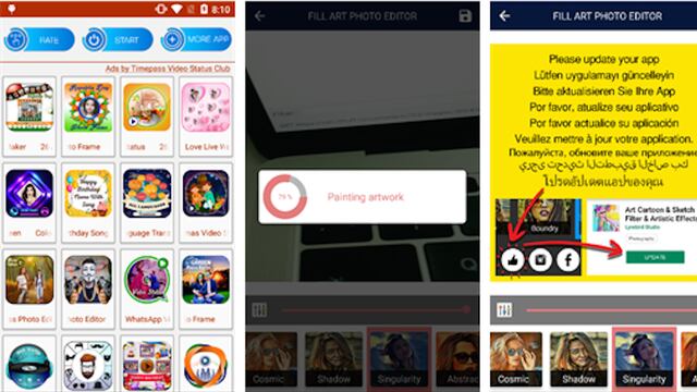 Aplicaciones de "belleza" maliciosas.