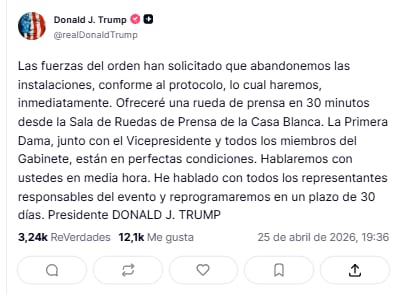 Anuncio de Donald Trump