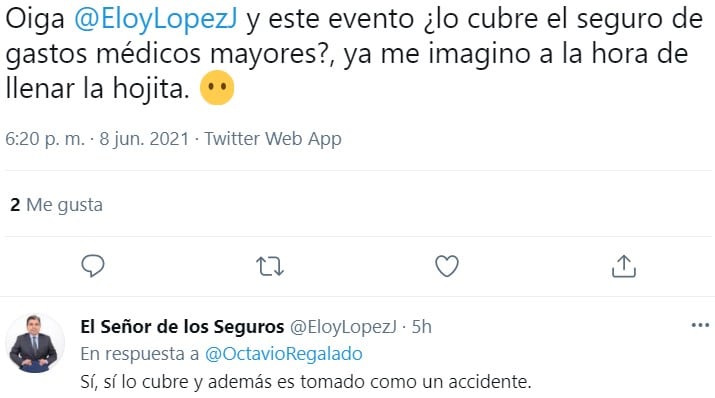 Tuit sobre el hombre atropellado por un perro