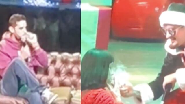 Susana Zabaleta da churro de marihuana a Adrián Marcelo en pleno show