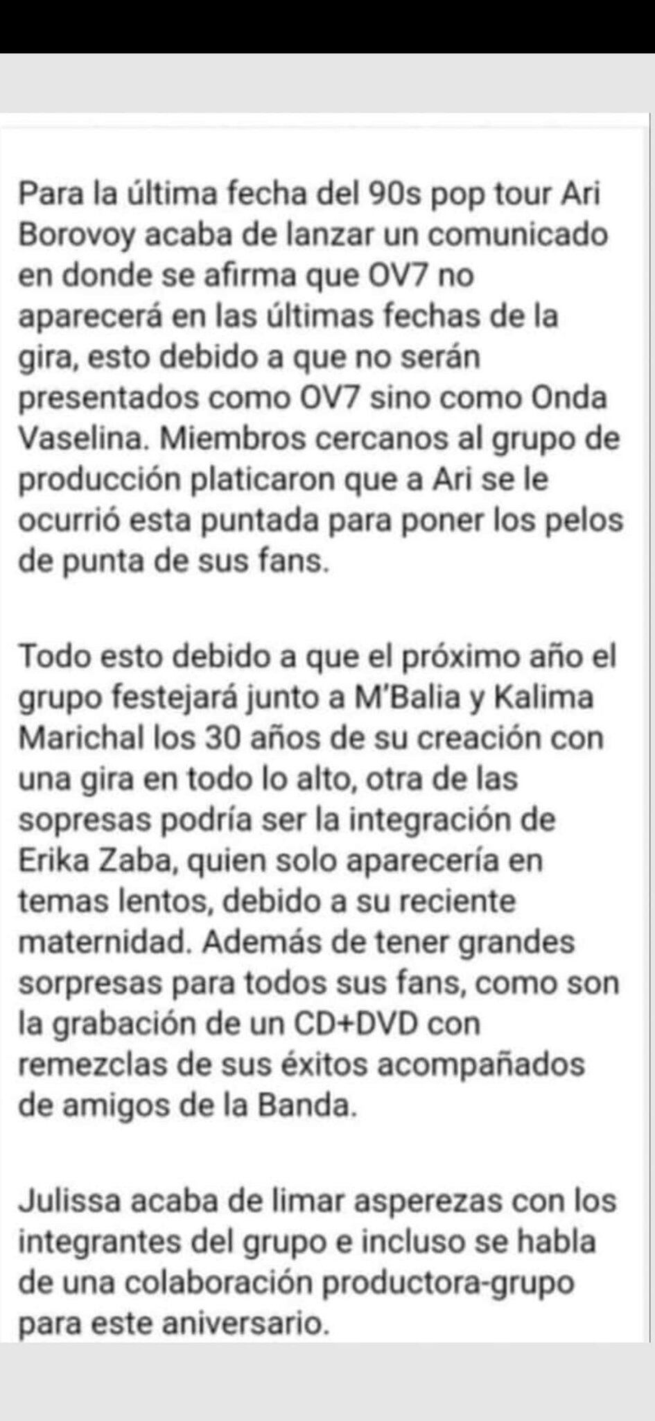 Se rumora que habría un reencuentro con Kalimba y M’Balia