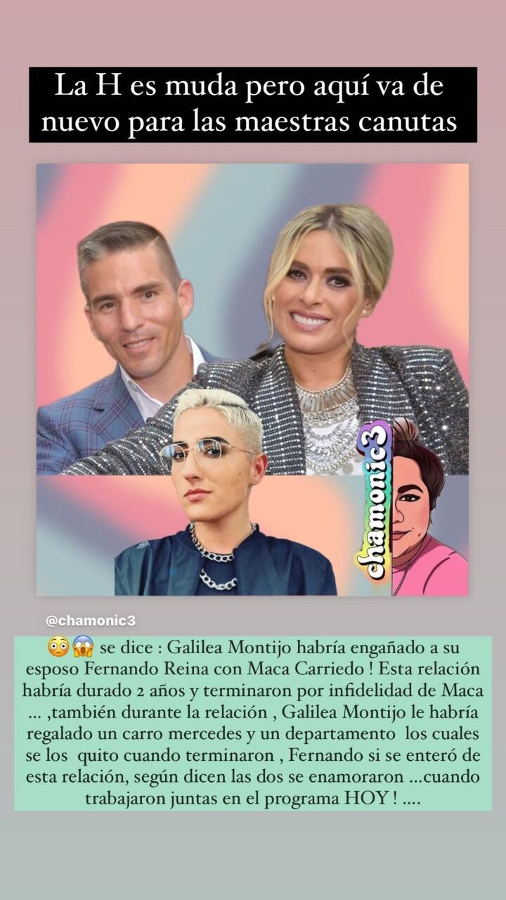 Galilea Montijo y Maca Carriedo habrían mantenido una relación