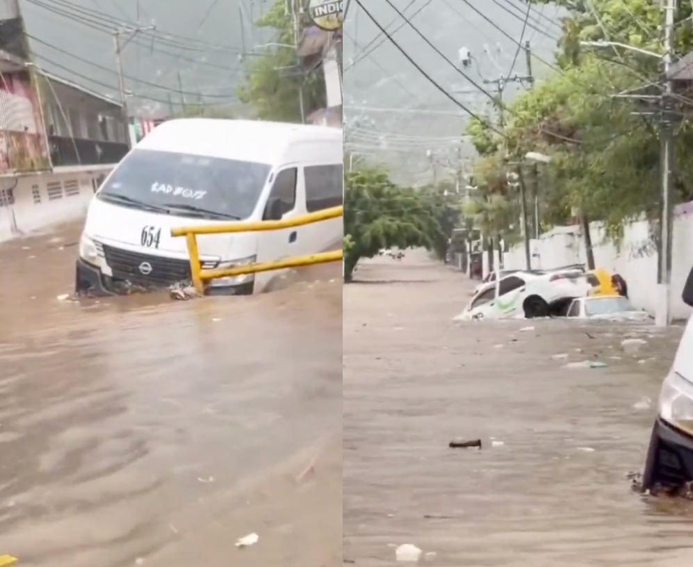 Inundaciones por lluvias en Acapulco