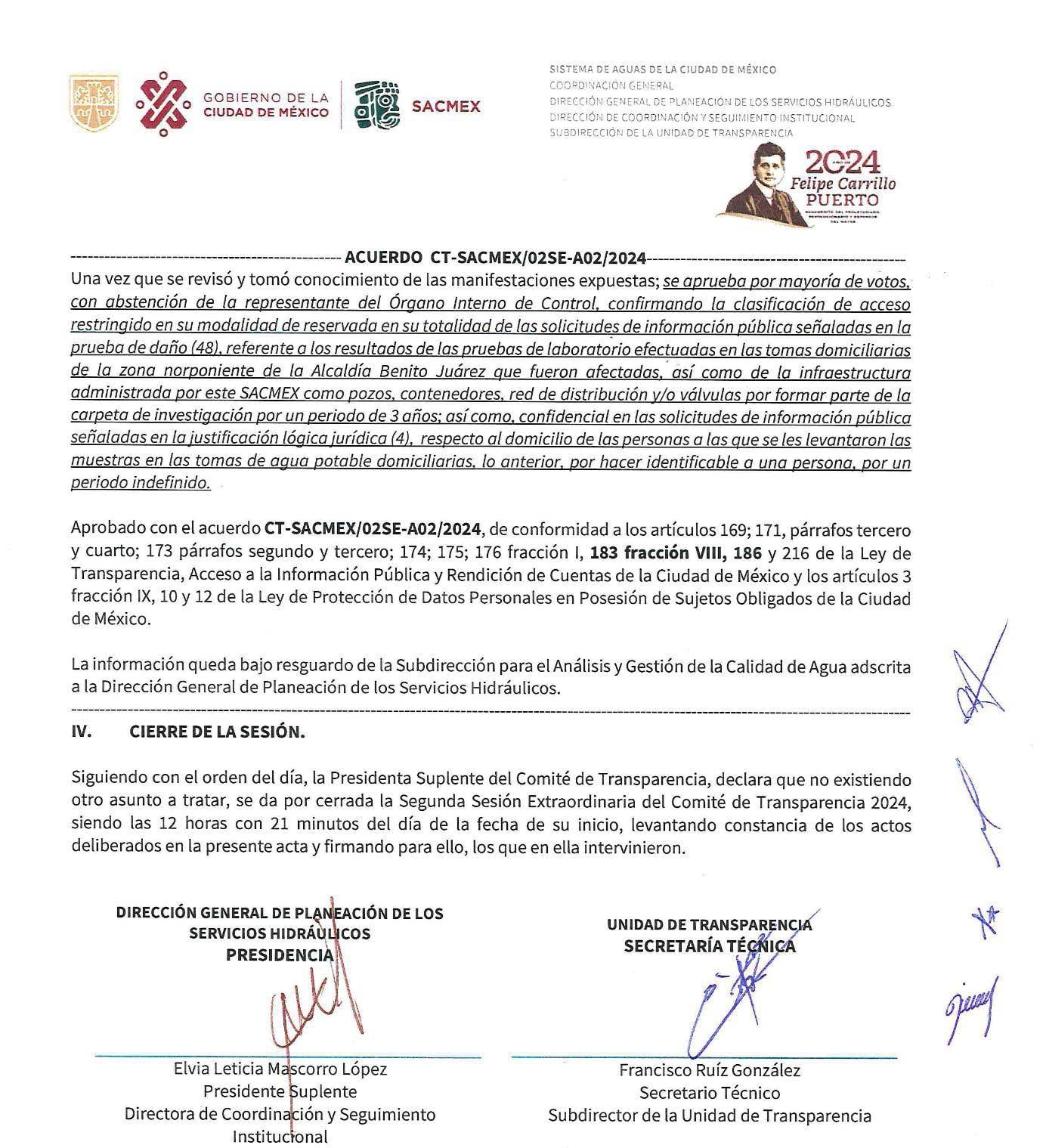 Documento SACMEX